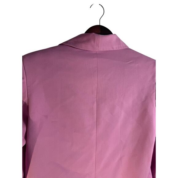 Womens Spring One Button Pink Small Jacket Chic Office Suit Office Blazers Lined - Picture 7 of 8